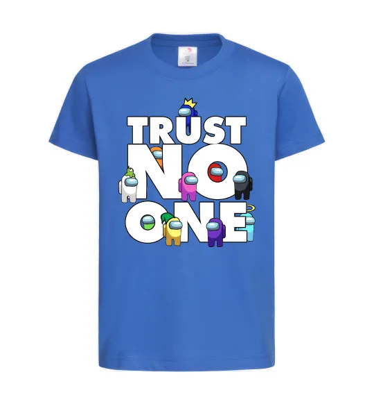 Детская футболка Among Us trust no one Ярко-синий фото