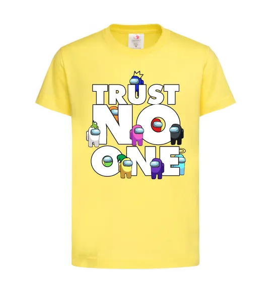 Детская футболка Among Us trust no one Лимонный фото
