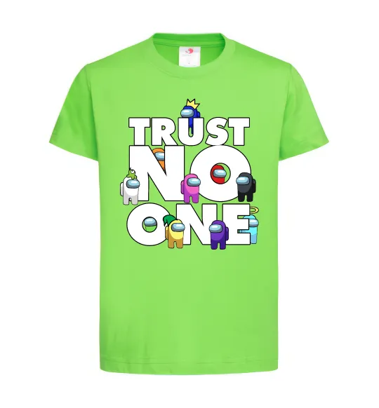 Детская футболка Among Us trust no one Лаймовый фото
