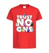 Детская футболка Among Us trust no one Красный фото