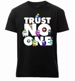 Мужская премиум футболка Trust no one Белый фото