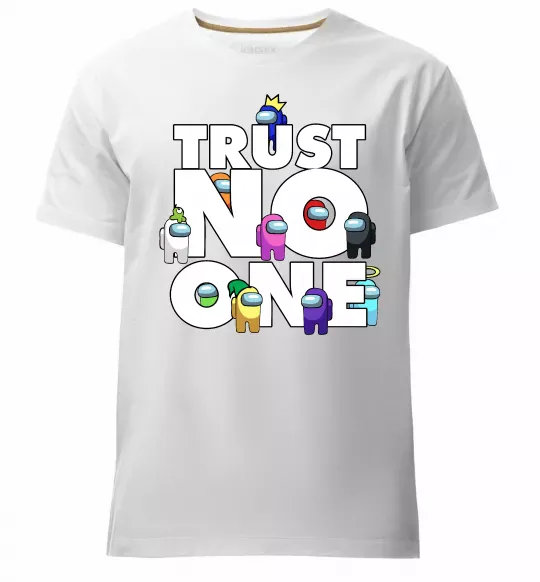 Чоловіча преміум футболка Among Us trust no one Білий фото