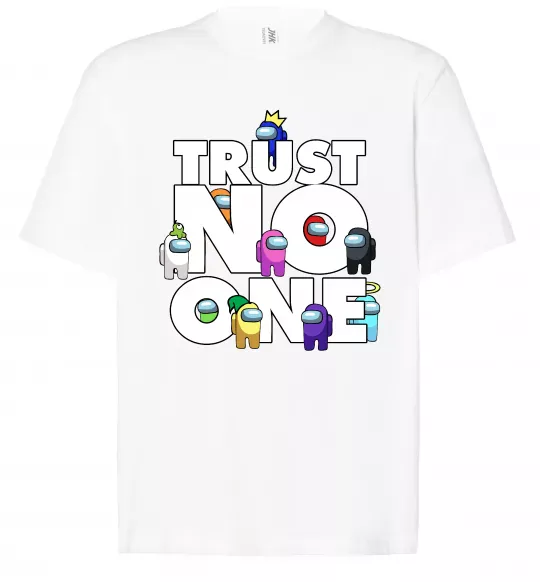 Футболка Оверсайз Among Us trust no one Белый фото