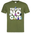Мужская футболка Among Us trust no one Оливковый фото