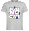 Мужская футболка Among Us trust no one Серый фото