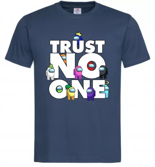 Мужская футболка Among Us trust no one Темно-синий фото