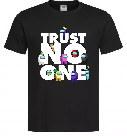 Мужская футболка Among Us trust no one Черный фото