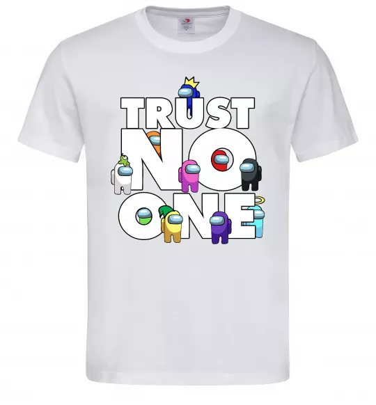 Мужская футболка Among Us trust no one Белый фото