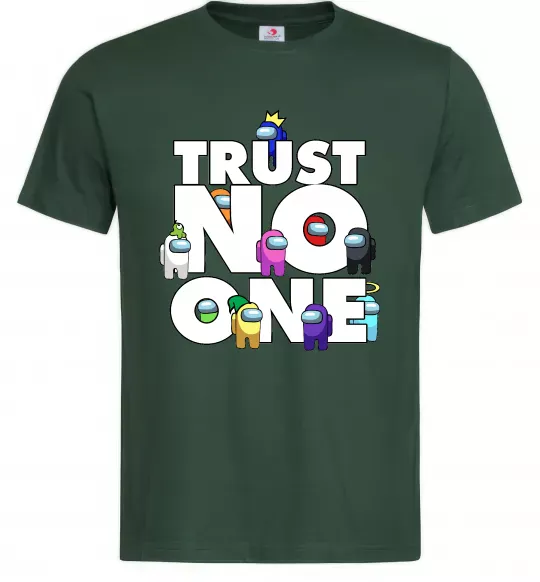Мужская футболка Among Us trust no one Темно-зеленый фото