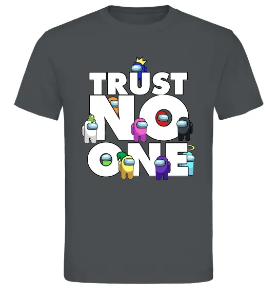 Мужская футболка Among Us trust no one Графит фото