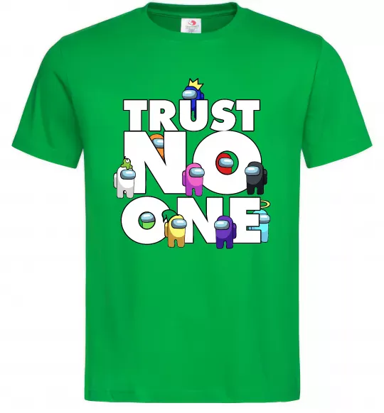 Мужская футболка Among Us trust no one Зеленый фото