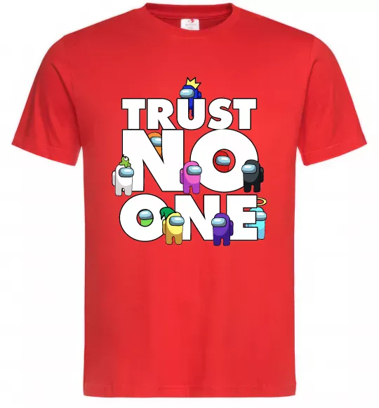 Мужская футболка Among Us trust no one Красный фото