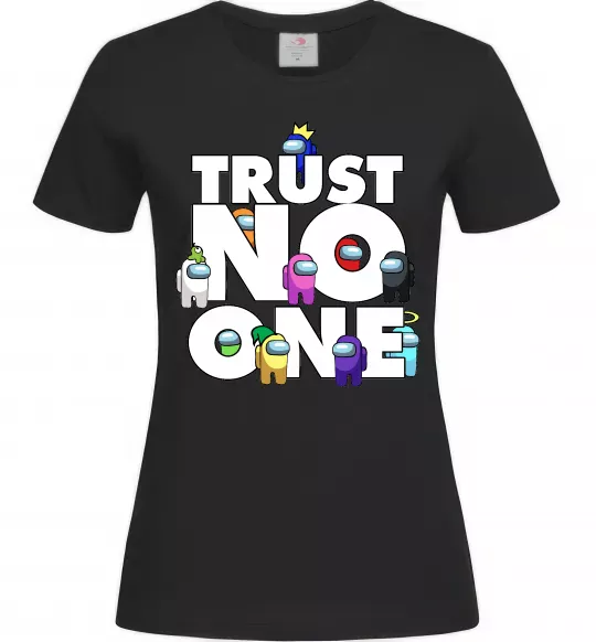 Женская футболка Among Us trust no one Черный фото