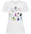 Женская футболка Among Us trust no one Белый фото