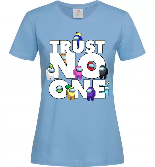 Женская футболка Among Us trust no one Голубой фото