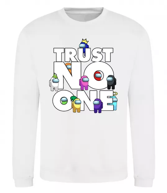 Свитшот Among Us trust no one Белый фото