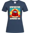 Жіноча футболка Among Us Shhh Темно-синій фото