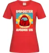 Жіноча футболка Among Us Shhh Червоний фото