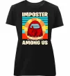 Жіноча преміум футболка Among Us Shhh Чорний фото