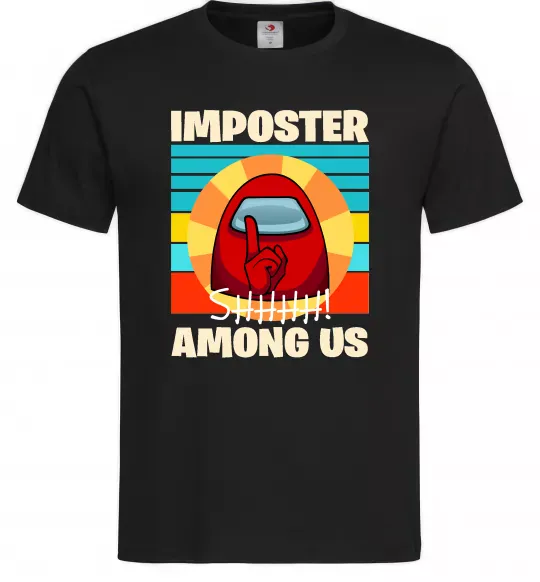 Мужская футболка Among Us Shhh Черный фото