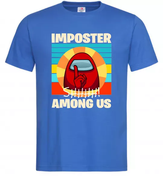 Мужская футболка Among Us Shhh Ярко-синий фото