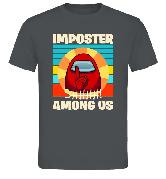 Мужская футболка Among Us Shhh Графит фото