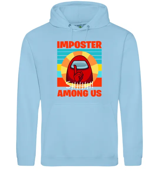 Жіноча толстовка (худі) Among Us Shhh Блакитний фото