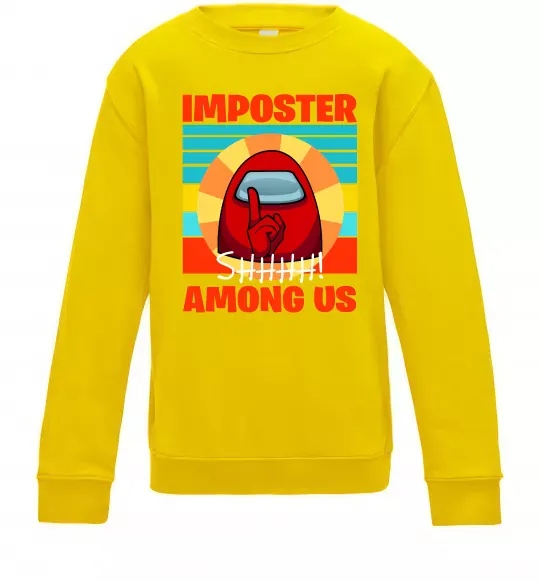 Дитячий світшот Among Us Shhh Сонячно жовтий фото