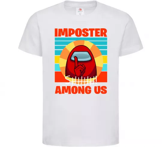 Дитяча футболка Among Us Shhh Білий фото