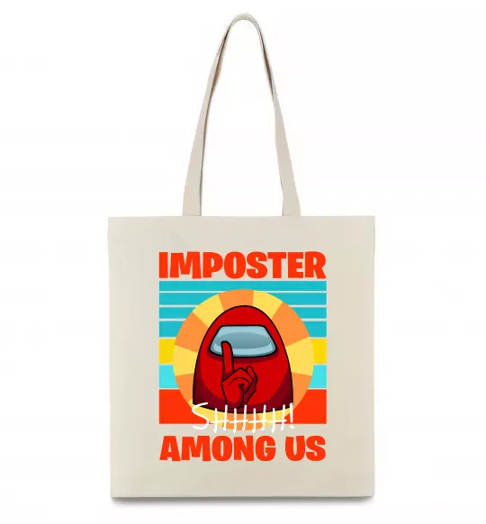 Эко-сумка Among Us Shhh Бежевый фото