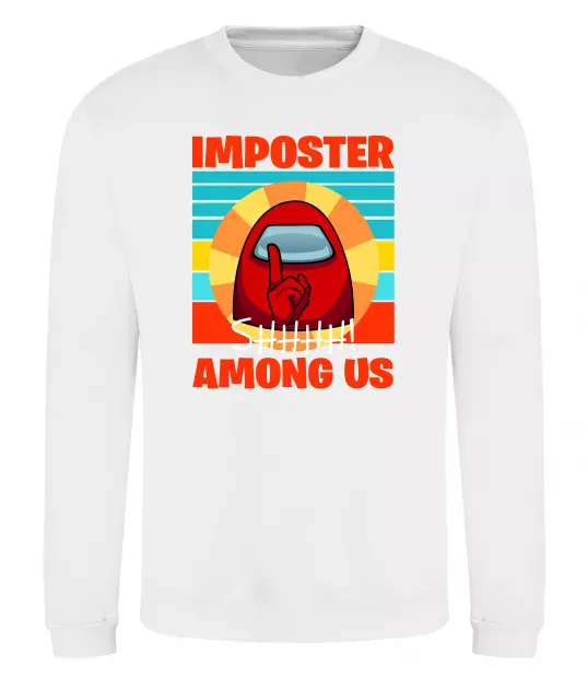 Свитшот Among Us Shhh Белый фото