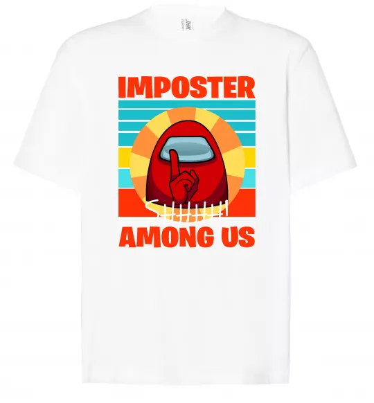 Футболка Оверсайз Among Us Shhh Белый фото