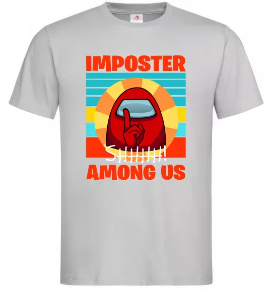 Мужская футболка Among Us Shhh Серый фото