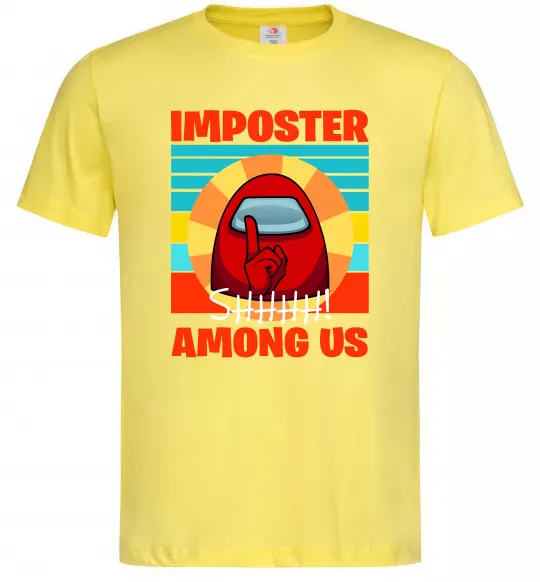 Мужская футболка Among Us Shhh Лимонный фото