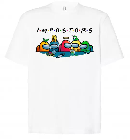 Футболка Оверсайз Impostors Among Us Білий фото