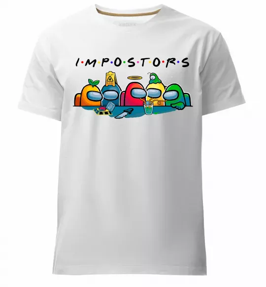 Мужская премиум футболка Impostors Among Us Белый фото