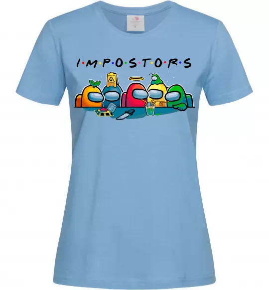 Женская футболка Impostors Among Us Голубой фото