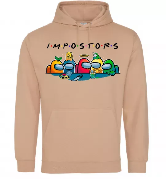 Чоловіча толстовка (худі) Impostors Among Us Пісочний фото