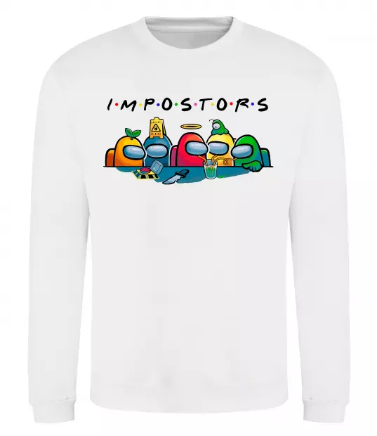Світшот Impostors Among Us Білий фото