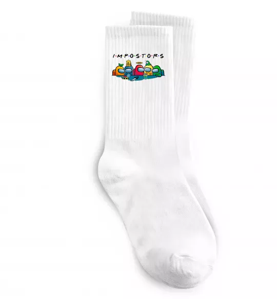 Шкарпетки Impostors Among Us Білий фото