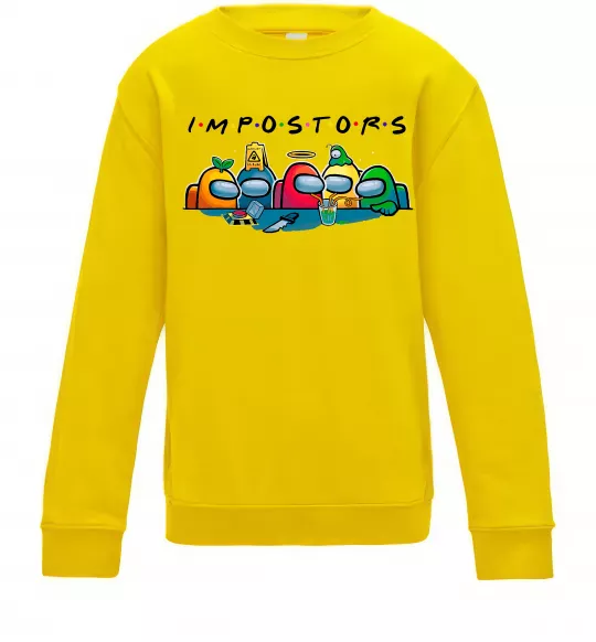 Детский Свитшот Impostors Among Us Солнечно желтый фото