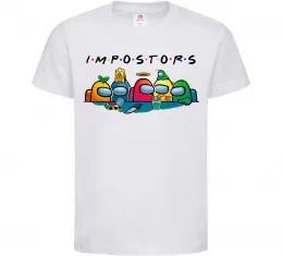 Детская футболка Impostors Among Us Белый фото