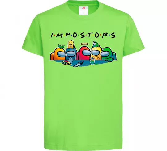 Дитяча футболка Impostors Among Us Лаймовий фото