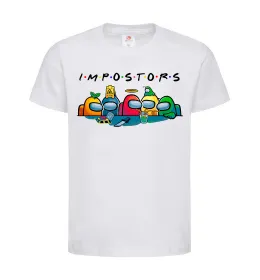 Детская футболка Impostors Among Us Белый фото