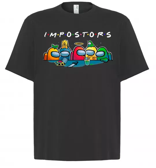 Футболка Оверсайз Impostors Among Us Чорний фото