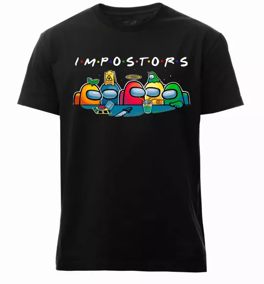 Мужская премиум футболка Impostors Among Us Черный фото