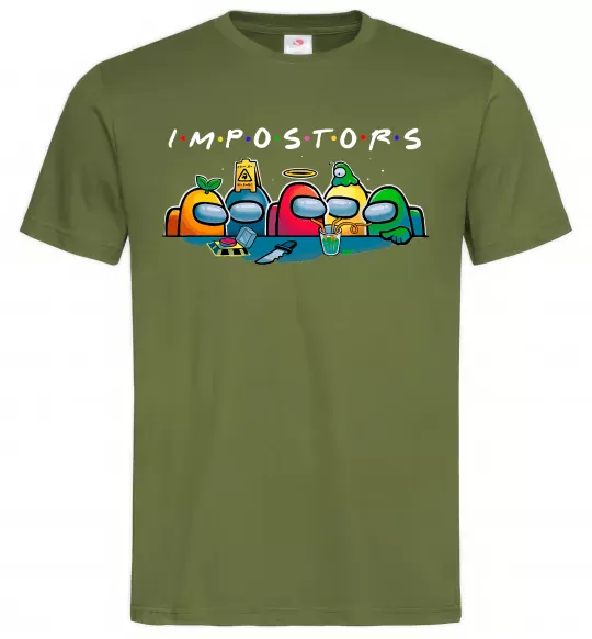 Чоловіча футболка Impostors Among Us Оливковий фото