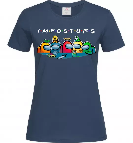 Женская футболка Impostors Among Us Темно-синий фото