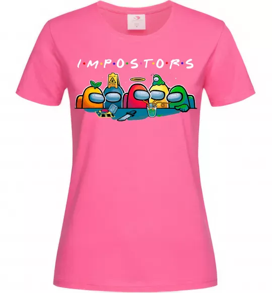 Женская футболка Impostors Among Us Ярко-розовый фото