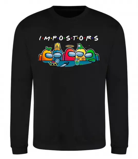 Світшот Impostors Among Us Чорний фото